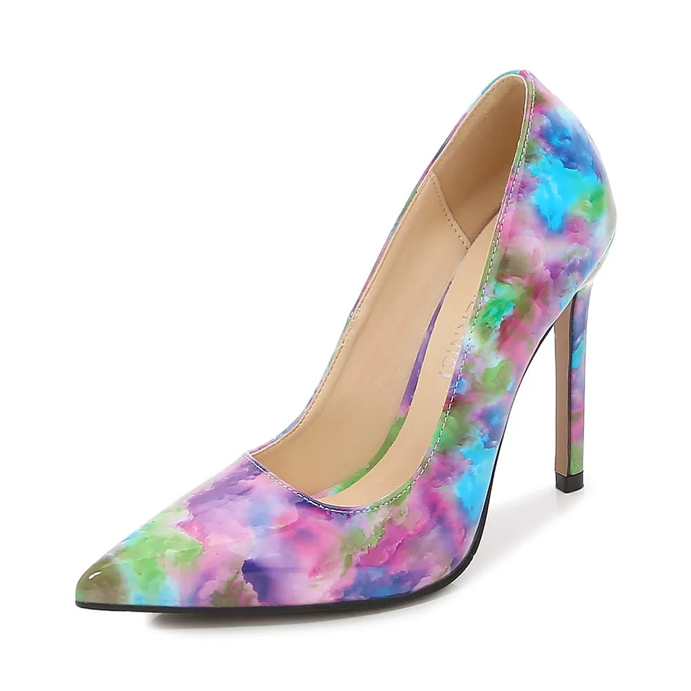 Elegante Slip-On-Schuhe mit dicken Absätzen zum Bankett