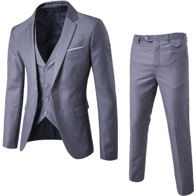 Herren 3-Stück Elegantes Hochzeitsgast Anzug Set | Schlanke Passform