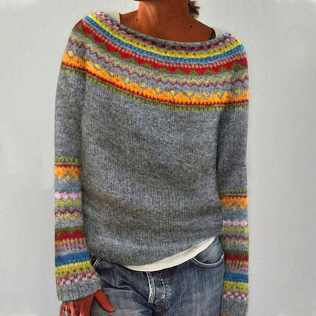 Retro Norwerger Pullover Damen | Warm