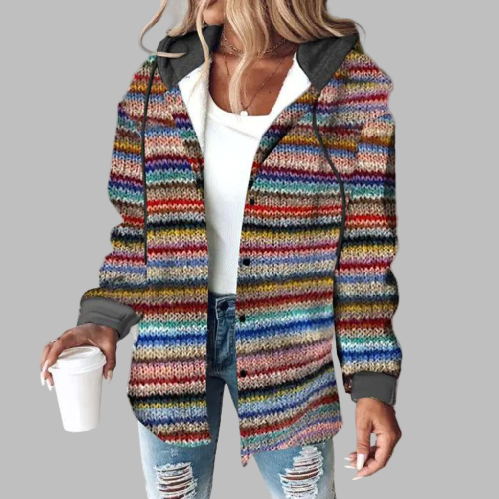 Norweger Strickjacke Für Damen | Mit Kapuze