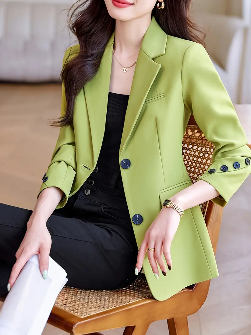 Langärmeliger Blazer in schmaler Passform Elegant, Vielseitig, Maschinenwaschbar