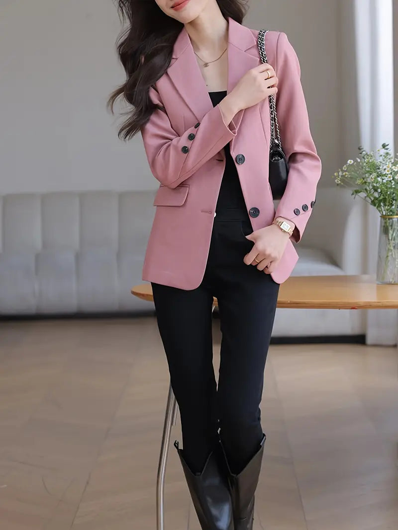 Langärmeliger Blazer in schmaler Passform Elegant, Vielseitig, Maschinenwaschbar