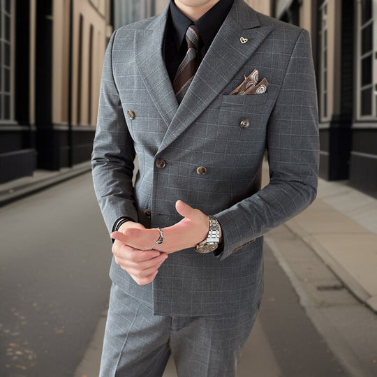 Herren Zweireiher 3 Stück Hochzeit Gast Anzug Set | Klassisch
