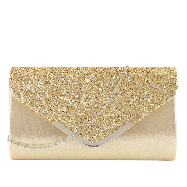 Umschlagförmige Clutch für Damen | Glitzernd