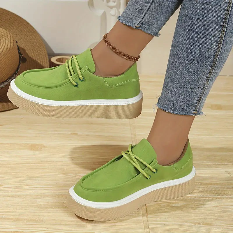 Plateau-Loafer – Bequeme Schnürschuhe mit Weicher Sohle
