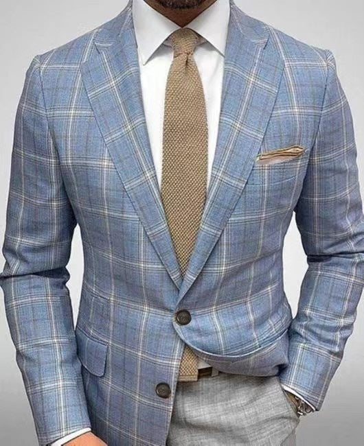 Herren Gestreiftes Revers Hochzeitsgast Blazer | Klassisch