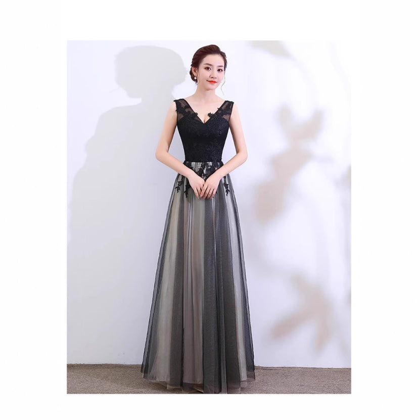 Schwarz A-Linien-Kleid für Damen | Formell