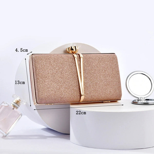 Damen Elegante Rechteckige Hochzeitsgast Kupplungstasche | Top-Verschluss