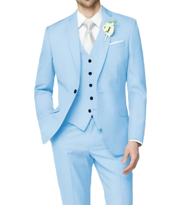 Herren Elegantes Modernes 3-Stück Hochzeitsgast-Anzug-Set | Formelle