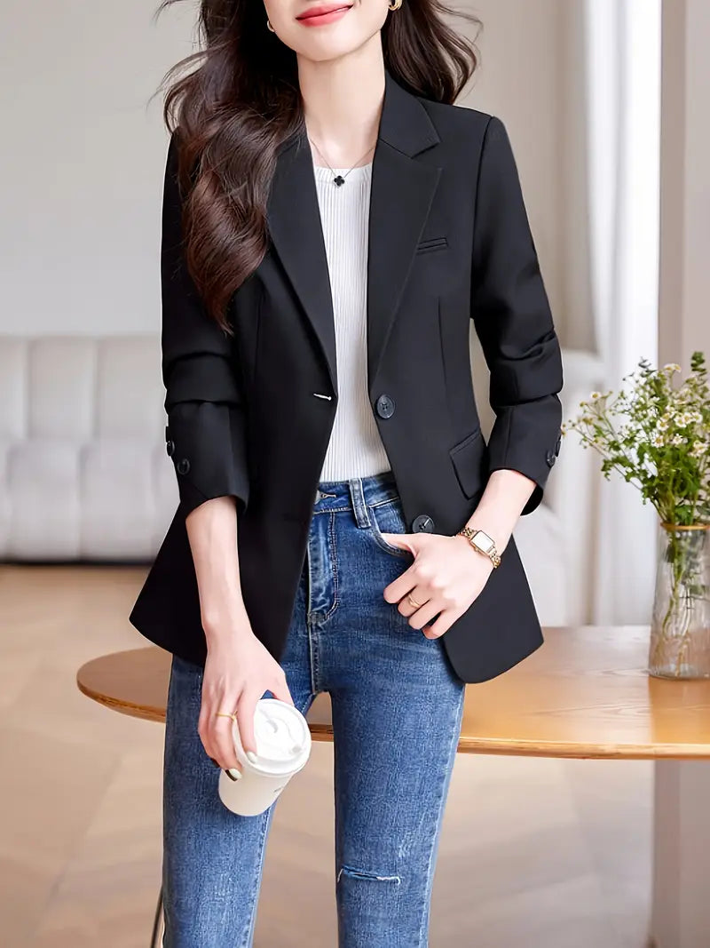 Langärmeliger Blazer in schmaler Passform Elegant, Vielseitig, Maschinenwaschbar