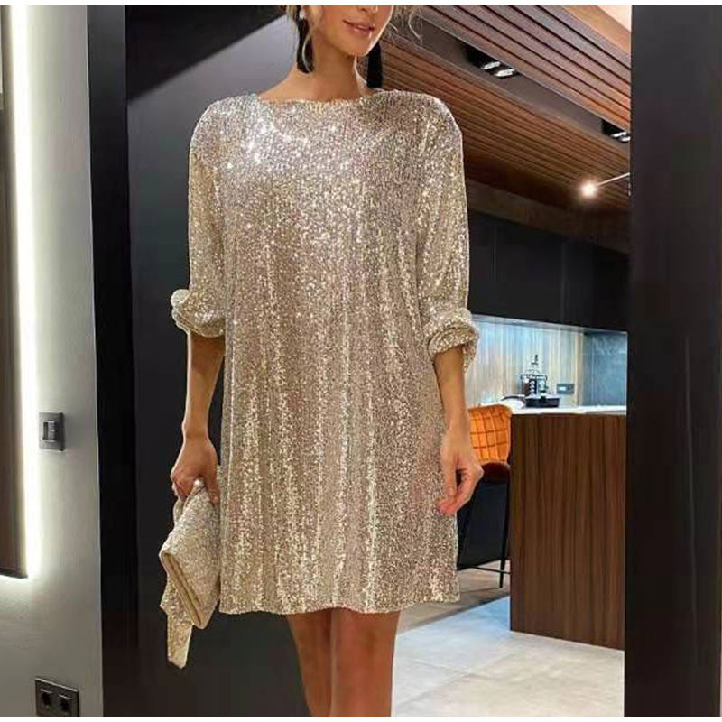 Glitzer Partykleid