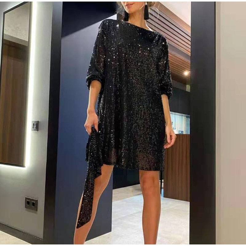 Glitzer Partykleid