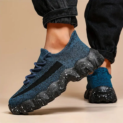 Bequeme Rutschfeste Schnürsneaker für Outdoor-Jogging
