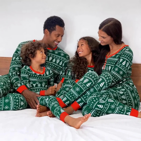 Familien-Weihnachtspyjama-Set | Festlich