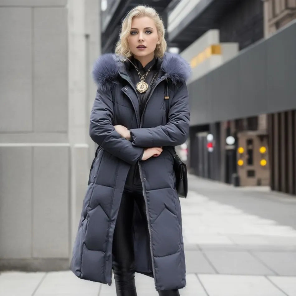 Gesteppter Damen Wintermantel | Kapuze