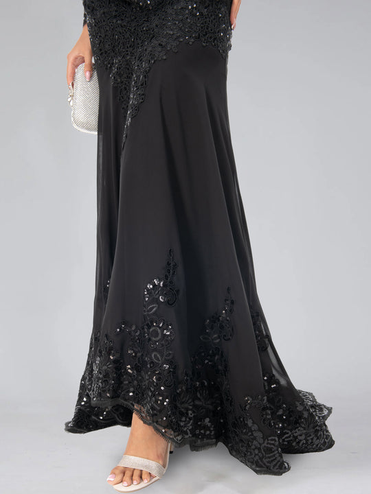 Damen Maxikleid Mit Pailletten Und Meerjungfrauen Schnitt