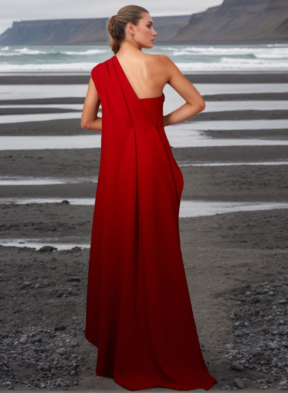 Damen Ein Schulter Ballkleid | Maxi