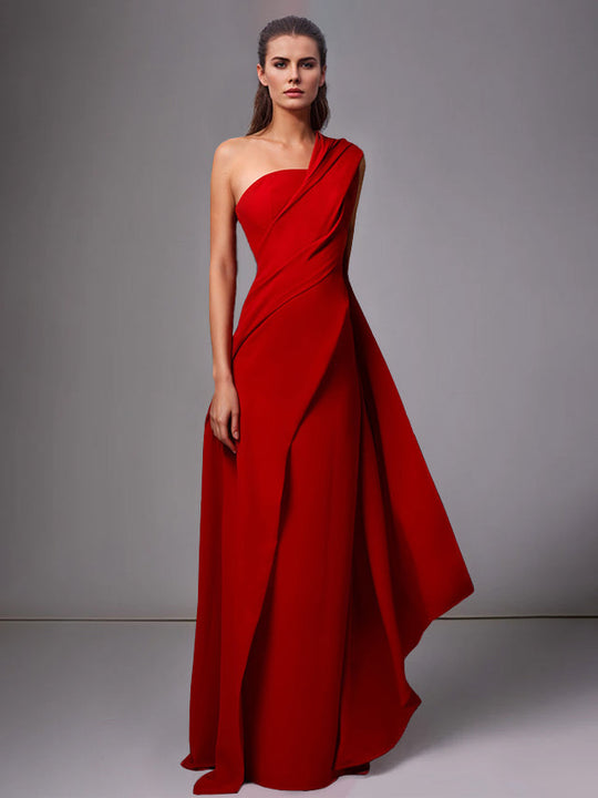Damen Ein Schulter Ballkleid | Maxi