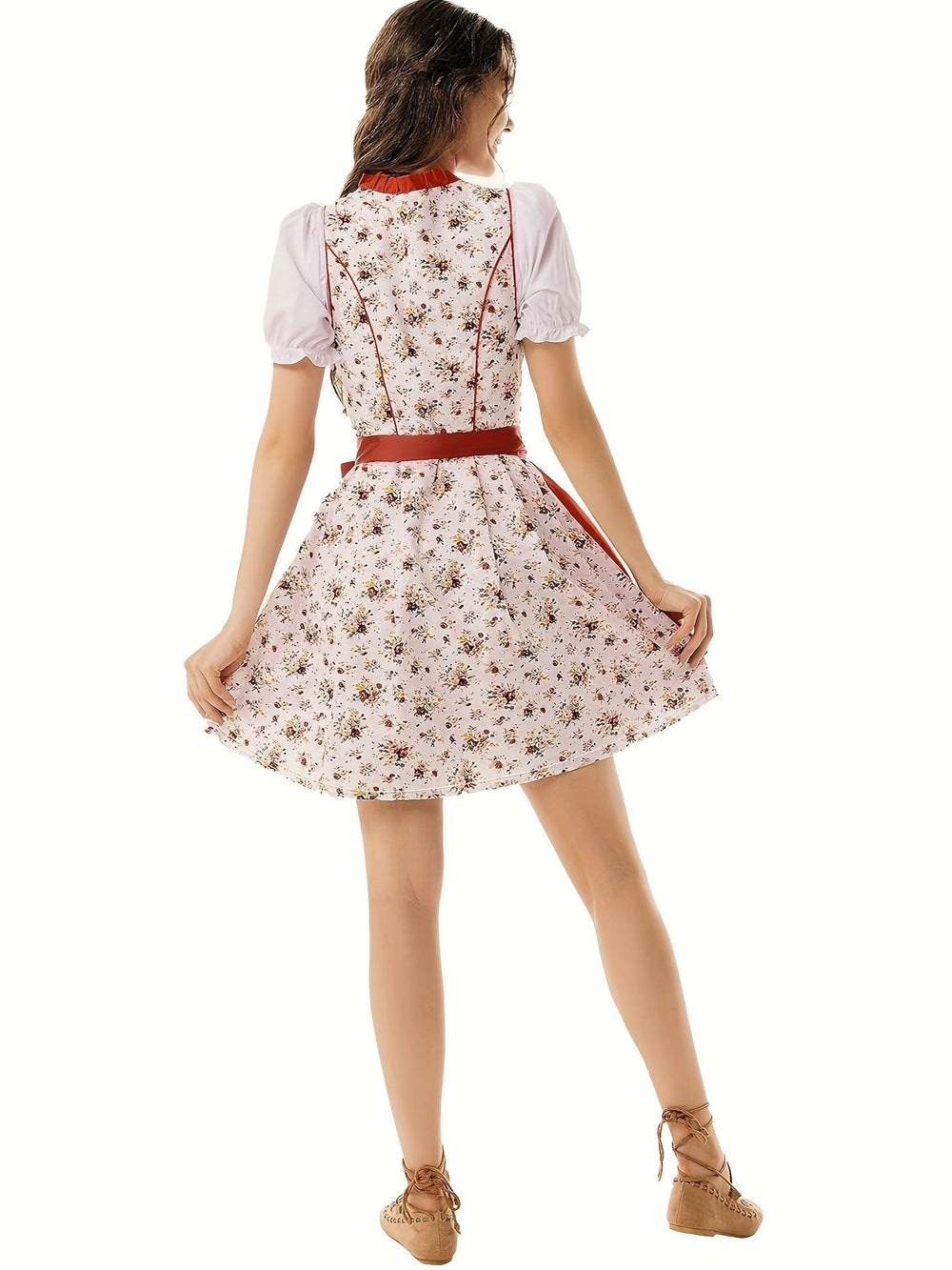 Damen Stylisches Blumenmuster Oktoberfest Dirndlkleid | 2025