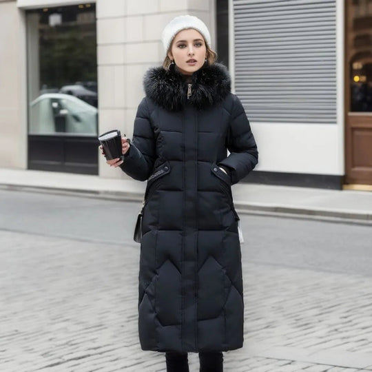 Gesteppter Damen Wintermantel | Kapuze