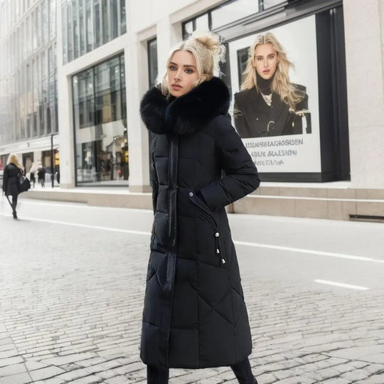 Gesteppter Damen Wintermantel | Kapuze