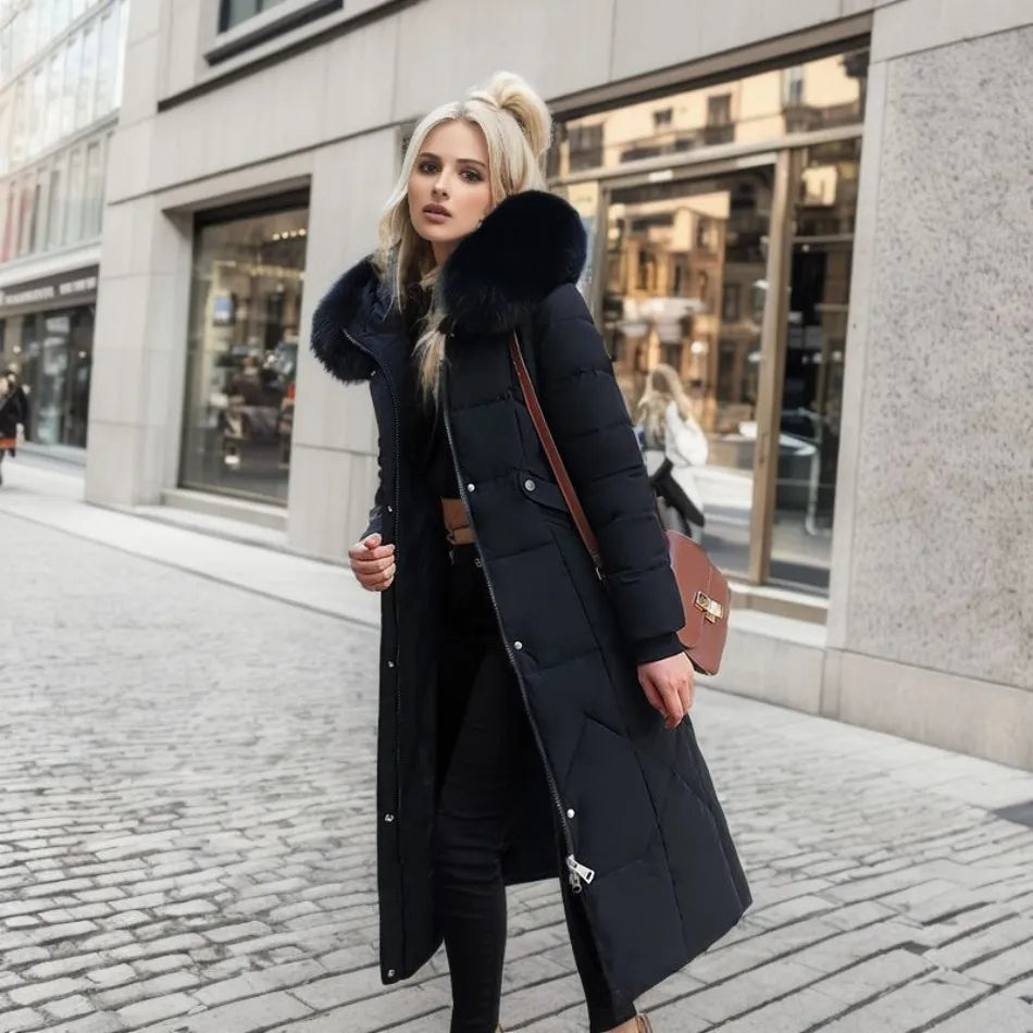 Gesteppter Damen Wintermantel | Kapuze