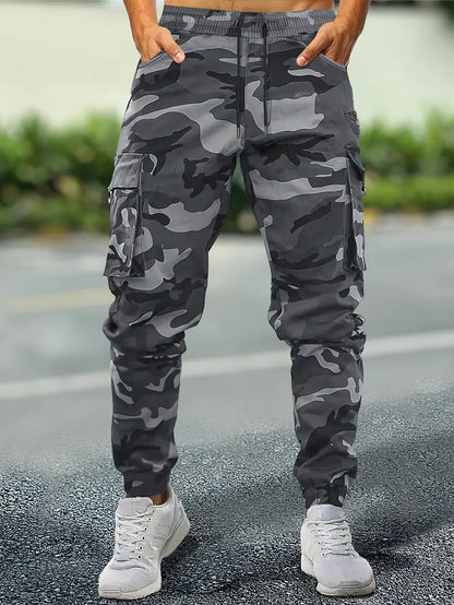 Camo-Cargo-Hosen mit Taschen – Baumwoll-Mix, Locker &amp; Strapazierfähig