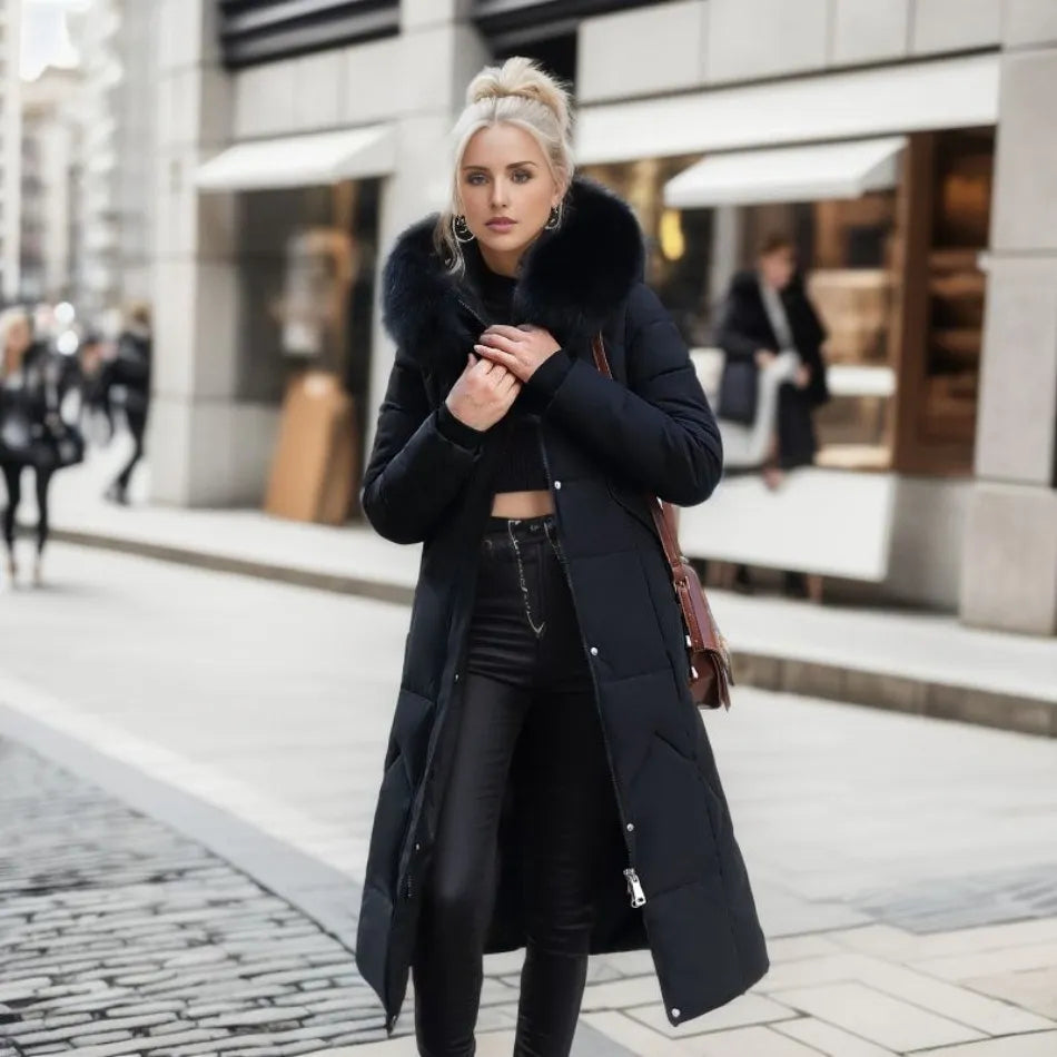 Gesteppter Damen Wintermantel | Kapuze