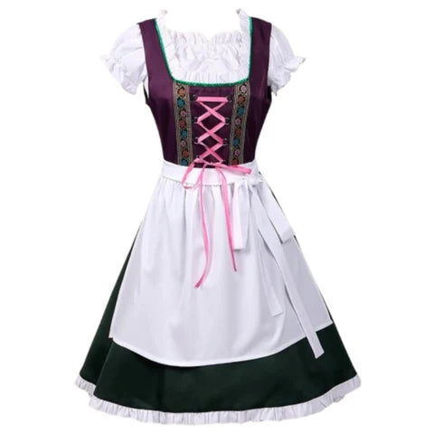Damen Trachten Puffärmel Oktoberfest Dirndl Kleid | 2025