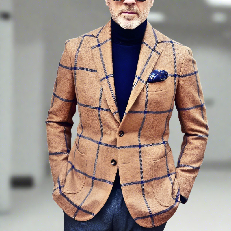 Stilvoller Karierter Blazer Für Herren | Formell