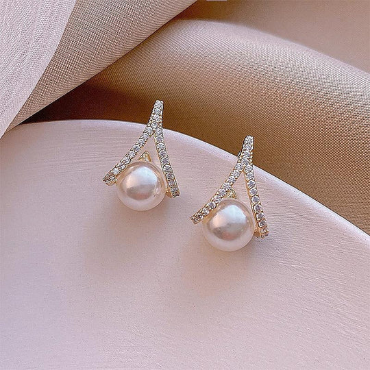 Damen Hochzeit Gast Stilvoll Perlenohrringe | Elegante