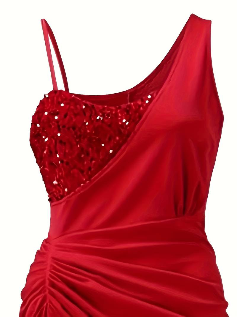 Drapiertes Abendkleid für Damen | Midi