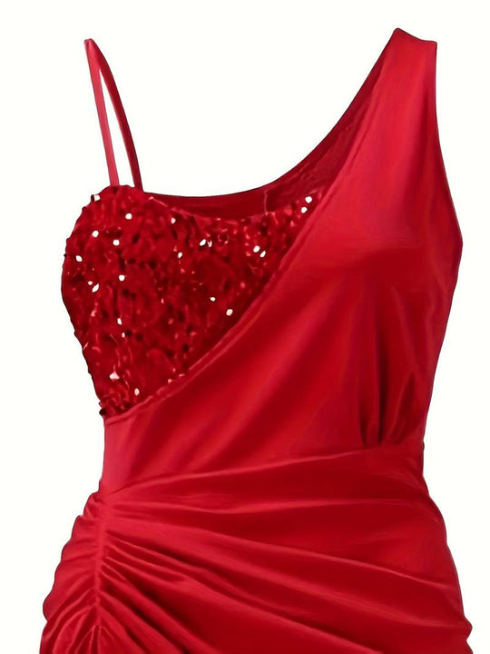 Drapiertes Abendkleid für Damen | Midi