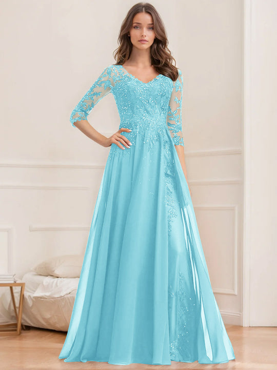 Paillettenkleid Mit 1/2 Ärmeln Für Damen | Maxi