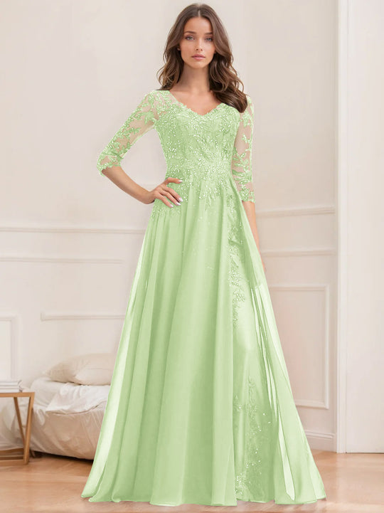 Paillettenkleid Mit 1/2 Ärmeln Für Damen | Maxi
