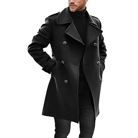Langer Winter-Trenchcoat für Herren | Warme