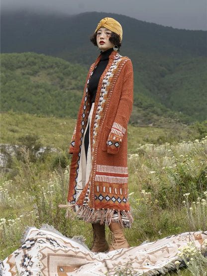 Boho | Bohème Häkel-Strickjacke