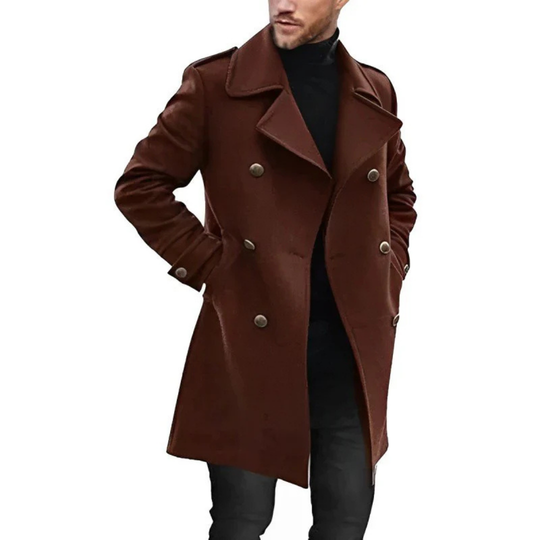 Langer Winter-Trenchcoat für Herren | Warme