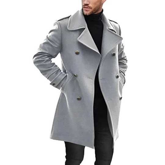 Langer Winter-Trenchcoat für Herren | Warme
