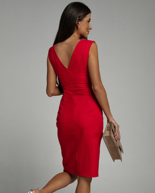 Lässiges Ballkleid Mit V Ausschnitt Für Damen | Mini