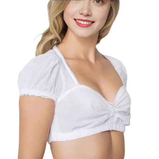 Damen Puffärmel Kurze Oktoberfest Dirndl Bluse | 2025