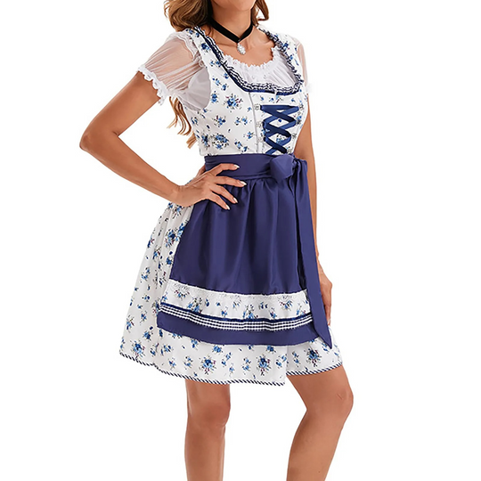 Damen Blumen Schulterfrei Oktoberfest Dirndl Kleid | 2025