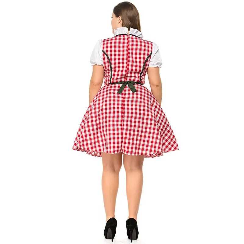 Damen Karo Bayerisches Oktoberfest Dirndlkleid | 2025