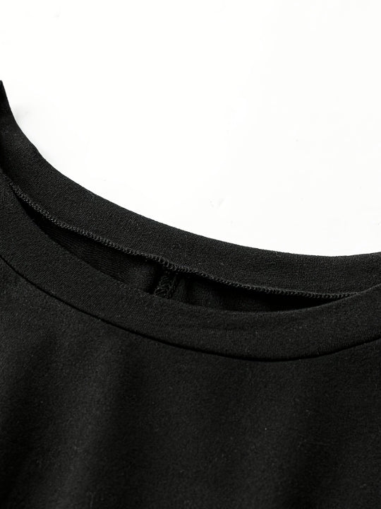 Damen T-Shirt Plus Size Kleid - Elastisches Polyester/Elasthan-Gemisch