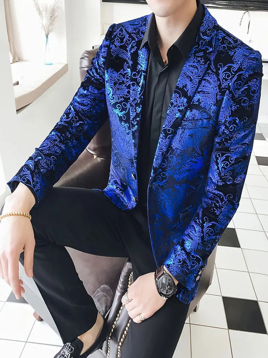 Formeller Stilvoller Blazer Für Herren | Gemustert