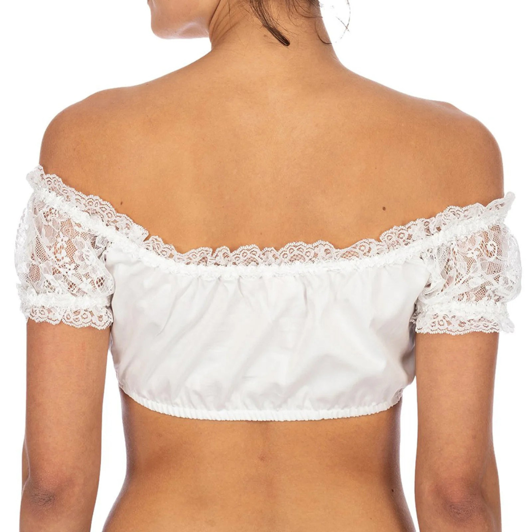 Damen Trachten Weiß Oktoberfest Dirndl Bluse | 2025