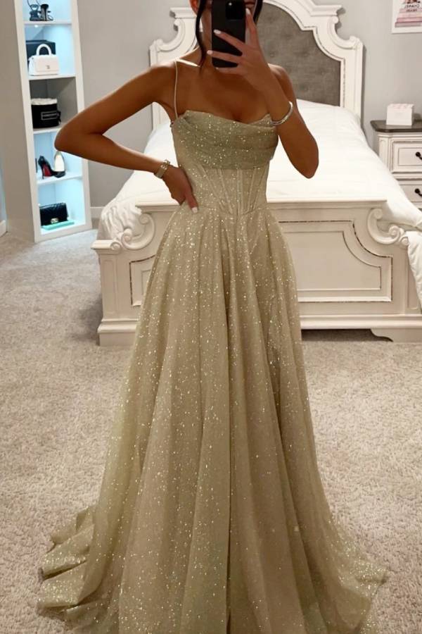 Elegantes Glitzer-Ballkleid für Damen | Maxi
