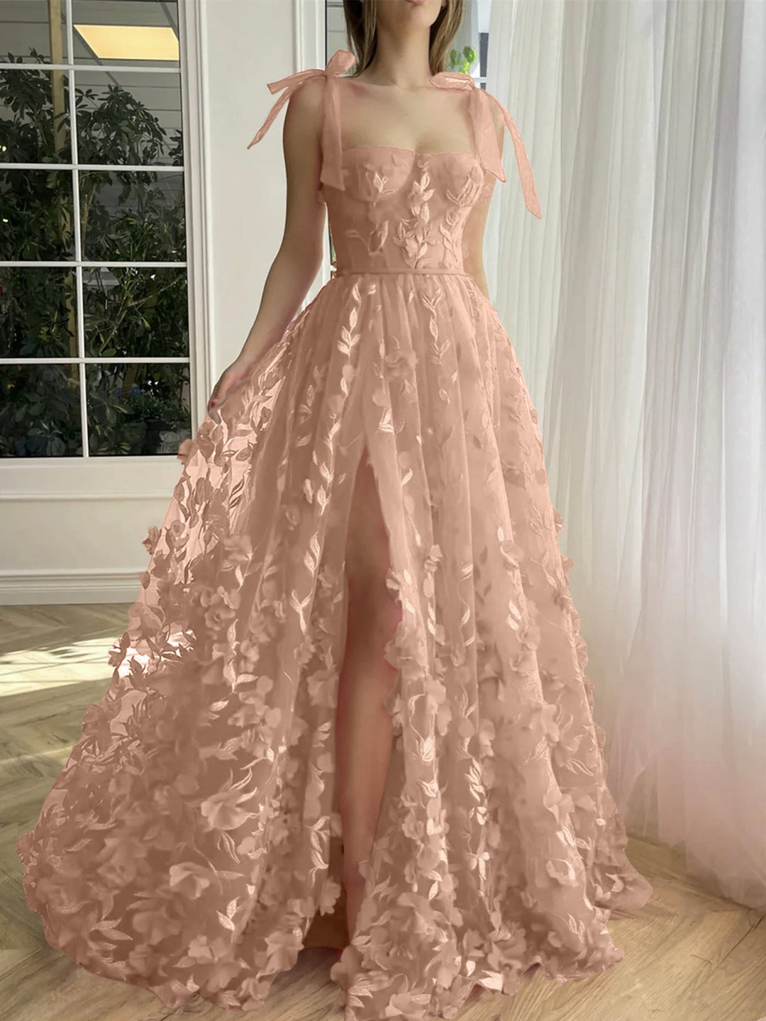 Elegantes Geblümtes Ballkleid Für Damen | Maxi