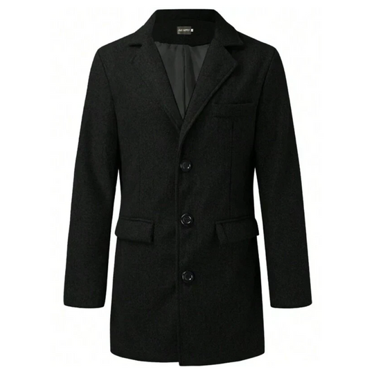Klassischer Warmer Herren-Trenchcoat  | Lang