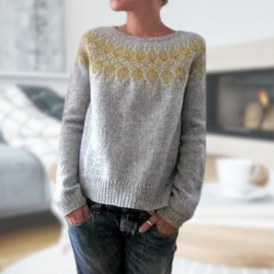 Warmer Norweger Pullover Damen | Gestrickt